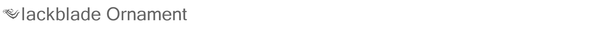 Sample characters Black Blade Font